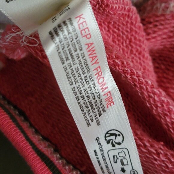 Free People Work It Out Printed Rugby Polo Womens M Red Preppy 90's Y2K Sporty - Picture 4 of 8